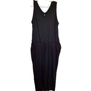 32 Degrees Cool Long black romper sleeveless size Large